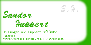 sandor huppert business card